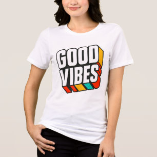 Triblenda Camiseta Retro 3D de buena calidad de vibración
