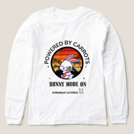 Triblenda Camiseta Retro Atardecer Conejo Abrazando Zanahori