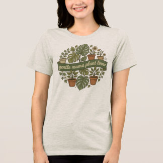 Triblenda Camiseta Retro Botánica Gentle Mama Amante de las