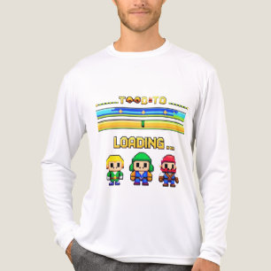 Triblenda Camiseta Retro de Carga de Juego de Píxel – Person