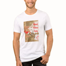 Camiseta Retro de Chica Pin-Up de Buenas Vibas