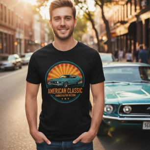 Triblenda Camiseta Retro de Músculo Americano Clásico