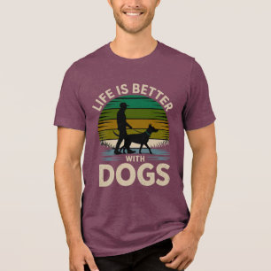 Triblenda Camiseta Retro de Puesta de Sol 'La Vida es Mejor