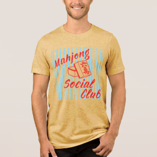 Triblenda Camiseta Retro del Club Social de Mahjong