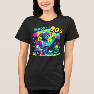 Triblenda Camiseta retro del Neon Robot Designer de los años