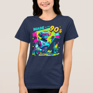 Triblenda Camiseta retro del Neon Robot Designer de los años
