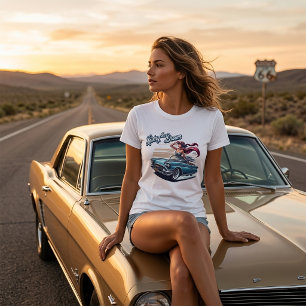 Triblenda Camiseta Retro Estética de Auto Viviendo el Sueño