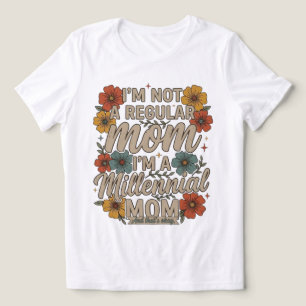 Triblenda Camiseta Retro Floral Millennial Mamá Vintage Quot