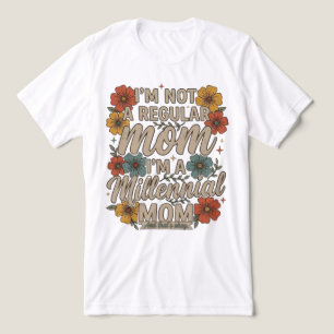 Triblenda Camiseta Retro Floral Millennial Mamá Vintage Quot