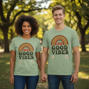 Triblenda Camiseta Retro Good Vibes Cherry Tri-blend