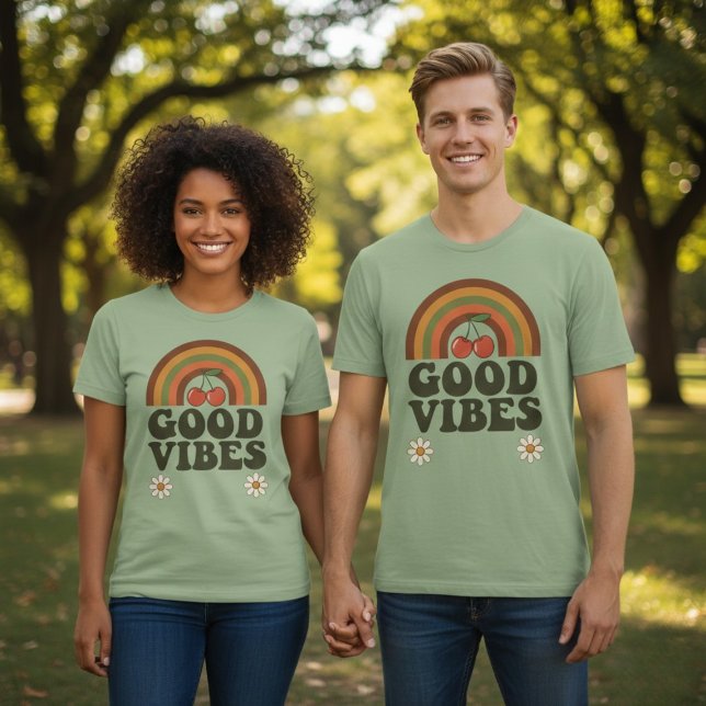 Triblenda Camiseta Retro Good Vibes Cherry Tri-blend (Subido por el creador)