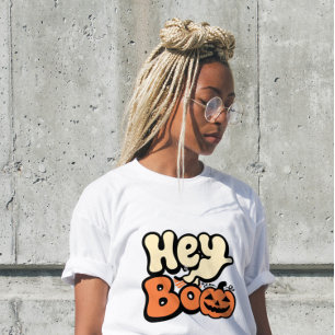 Triblenda Camiseta Retro Groovy de Halloween para Mujeres   