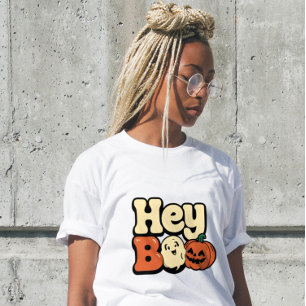 Triblenda Camiseta Retro Groovy de Halloween para Mujeres   