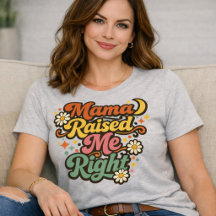 Camiseta Retro Groovy 'Mamá Me Crió Bien' – Divert