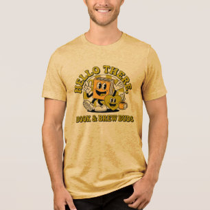 Triblenda Camiseta Retro 'Hola Allí' Libros y Amigos de la C