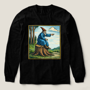 Triblenda Camiseta Retro Medieval Fantasía de Jinete de Cara