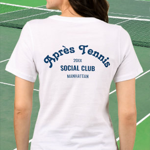 Triblenda Camiseta Retro Navy Après Tennis Social Club Blanc