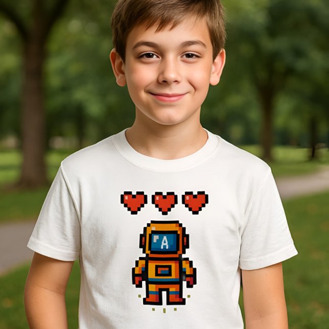 Triblenda Camiseta Retro Pixel Space para niños (Subido por el creador)