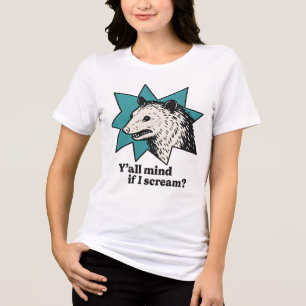 Triblenda Camiseta Retro Possum de Grito ¿Te Molesta?