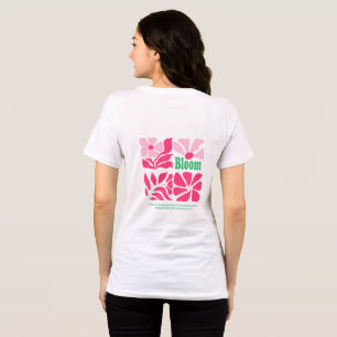 Triblenda Camiseta Retro Rosa Floral "Bloom"