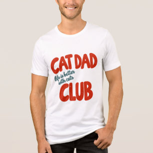 Triblenda Camiseta Retro Vintage Cat Dad Club – La Vida Es M