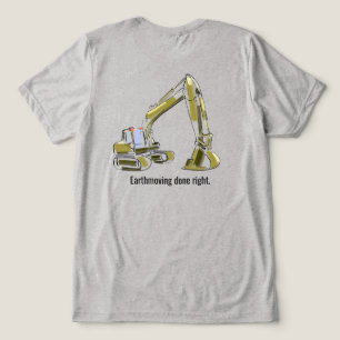 Triblenda Camiseta Retroexcavadora Operador de Equipo Pesado