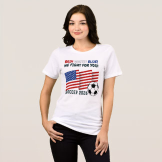Triblenda Camiseta Roja Blanca Azul – Hincha de Fútbol USA 2