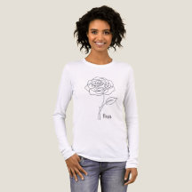 Camiseta Rosa Simple One Line Rose