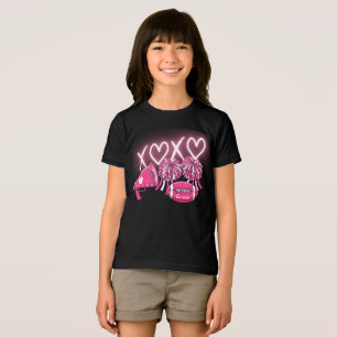 Triblenda Camiseta Rosa y Blanca de Porristas para el Día de