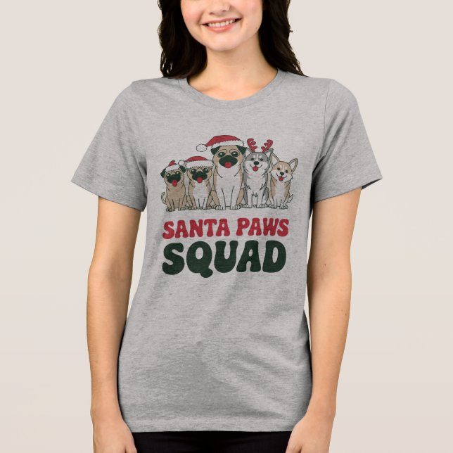 Triblenda Camiseta Santa Paws Squad (Anverso)
