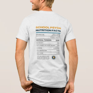 Triblenda Camiseta School Psychologist Nutrition Facts™ 