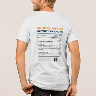 Triblenda Camiseta School Psychologist Nutrition Facts™ 