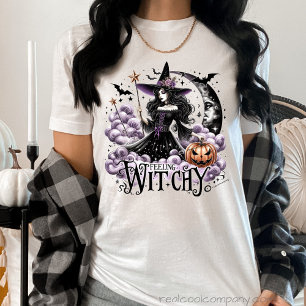 Triblenda Camiseta Sentimiento de Bruja de Halloween