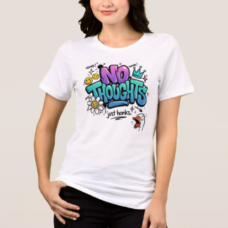 Triblenda Camiseta Sin Pensamientos Solo Bocinas, Regalo par