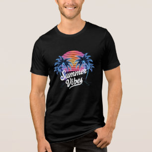 Triblenda Camiseta sintonizadora de ondas de verano - árbol
