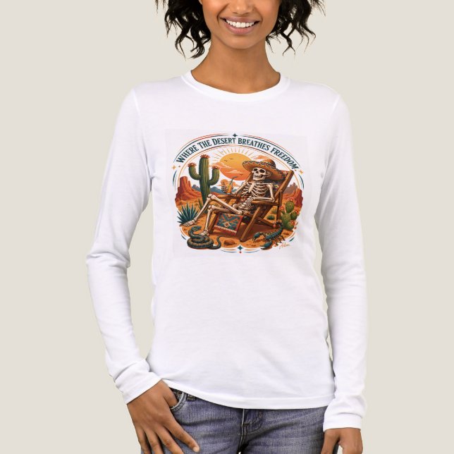 Triblenda Camiseta Skeleton Desert Freedom (Anverso)