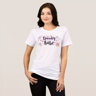 Triblenda Camiseta Spooky Babe Halloween femenino y lindo