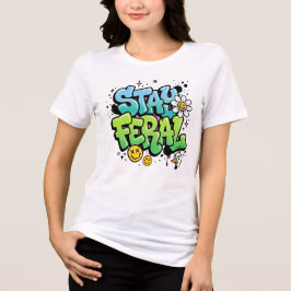 Triblenda Camiseta Stay Feral, Regalo de Ropa Urbana Diverti