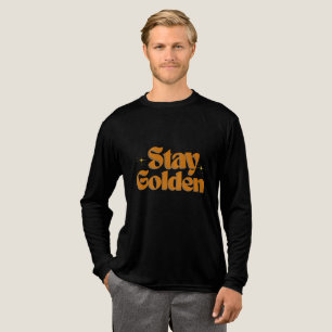 Triblenda Camiseta Stay Golden Camiseta Retro de Cita Posi