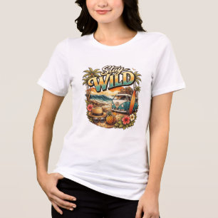 Triblenda Camiseta Stay Wild Aventura, Naturaleza y Espíri