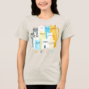 Triblenda Camiseta suave para las mujeres con tricollas de g