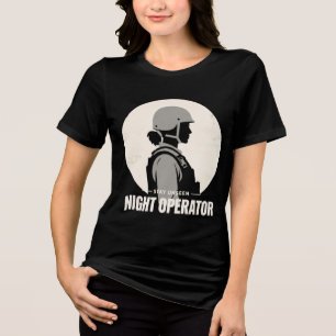 Triblenda Camiseta táctica vintage para mujeres Night Operat