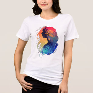 Triblenda Camiseta   Tee Gráfica Negrita para Estilo Diario
