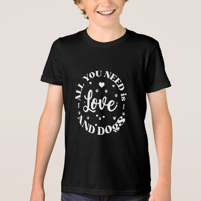 Triblenda Camiseta temática "amor y perros" (Anverso)