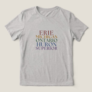 Triblenda Camiseta temática de pesca en Michigan para mujere