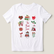 Camiseta Tri-Blend Amante de Libros de Navidad