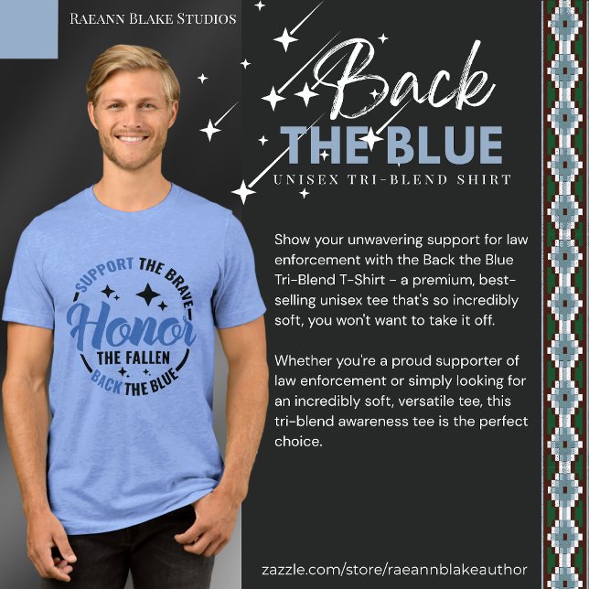 Triblenda Camiseta Tri-Blend Back the Blue (Subido por el creador)