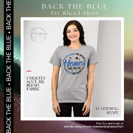 Triblenda Camiseta Tri-Blend Back the Blue
