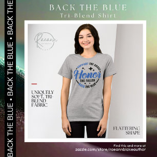 Triblenda Camiseta Tri-Blend Back the Blue