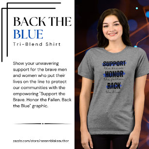 Triblenda Camiseta Tri-Blend Back the Blue